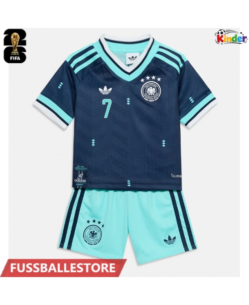 Günstige Deutschland Kai Havertz #7 Auswärts Trikotsatzt Kinder WM 2026 Kurzarm (+ Kurze Hosen)